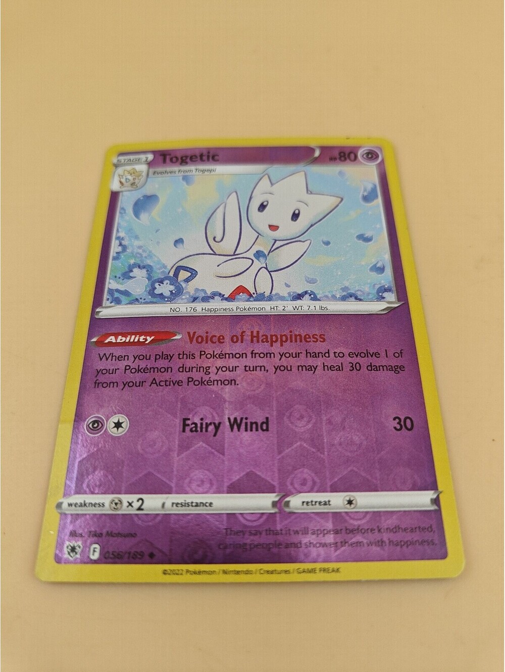 Pokemon Togetic 056/189 Reverse Holo Astral Radiance NM TCG Card Rare
